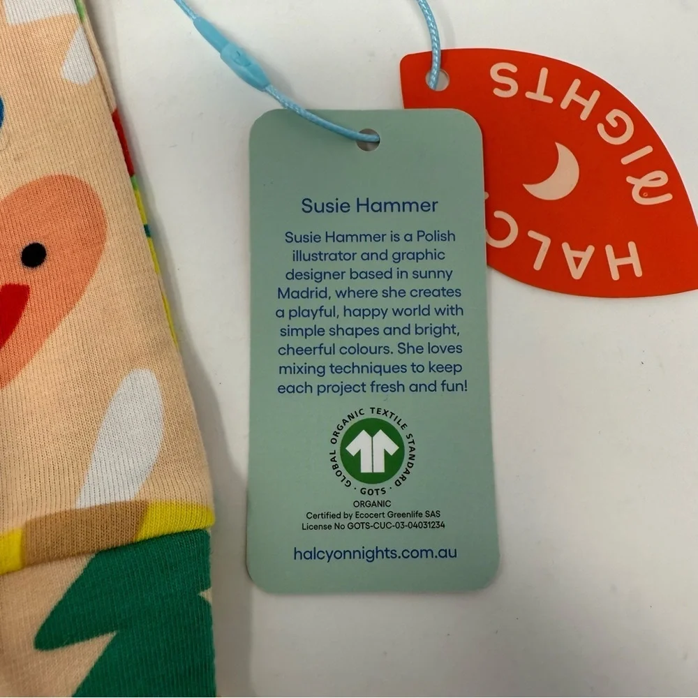 Halcyon Nights NWT Twinkle Town Long Sleeve Romper Pjs Newborn Christmas Holiday